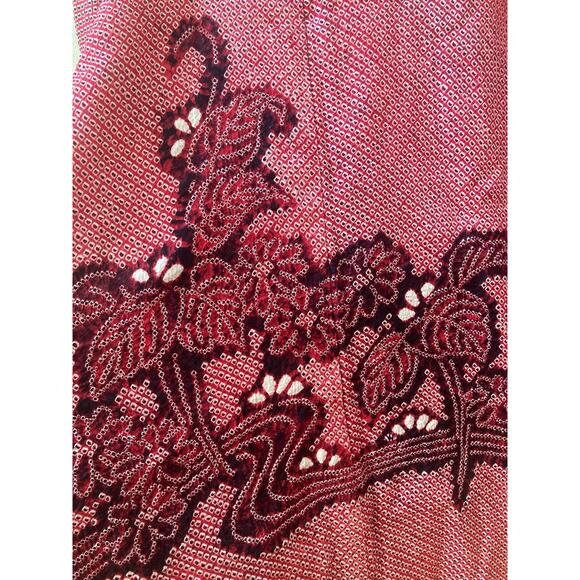 Kimono Haori Jacket Beautiful Pink Red Plum Flower Shibori Dyed ~ Breathtaking - Picture 7 of 11